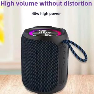 40W RGB Portable Wireless Speaker IPX7 Waterproof Outdoor Speaker with Deep Bass RGB Lights Dual Pairing for Home Party